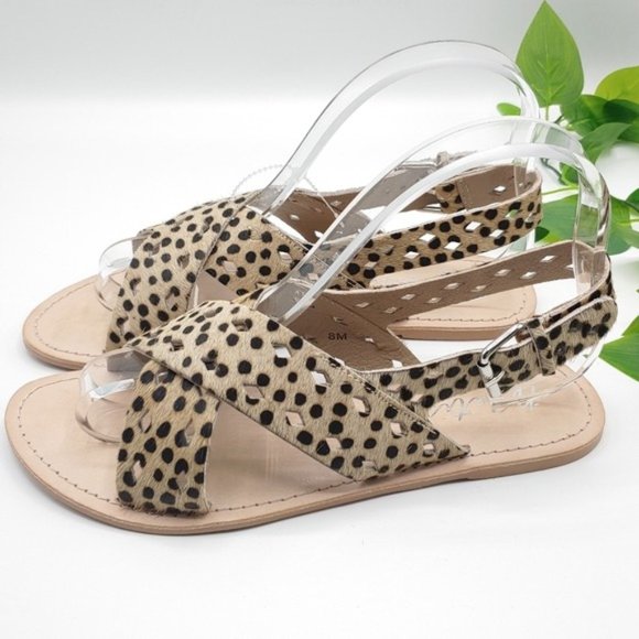 Matisse Leopard Arielle Cow Hair Sandals 9M‎ NEW - Picture 4 of 9